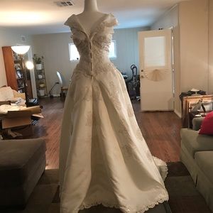 Wedding Dress With a Vale.